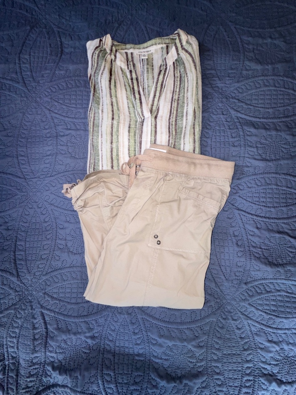 NWOT Palm Rio Top/ d a s h Capri’s